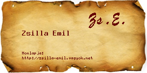 Zsilla Emil névjegykártya